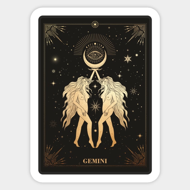 Gemini Zodiac Sign Sticker by Noveltiko